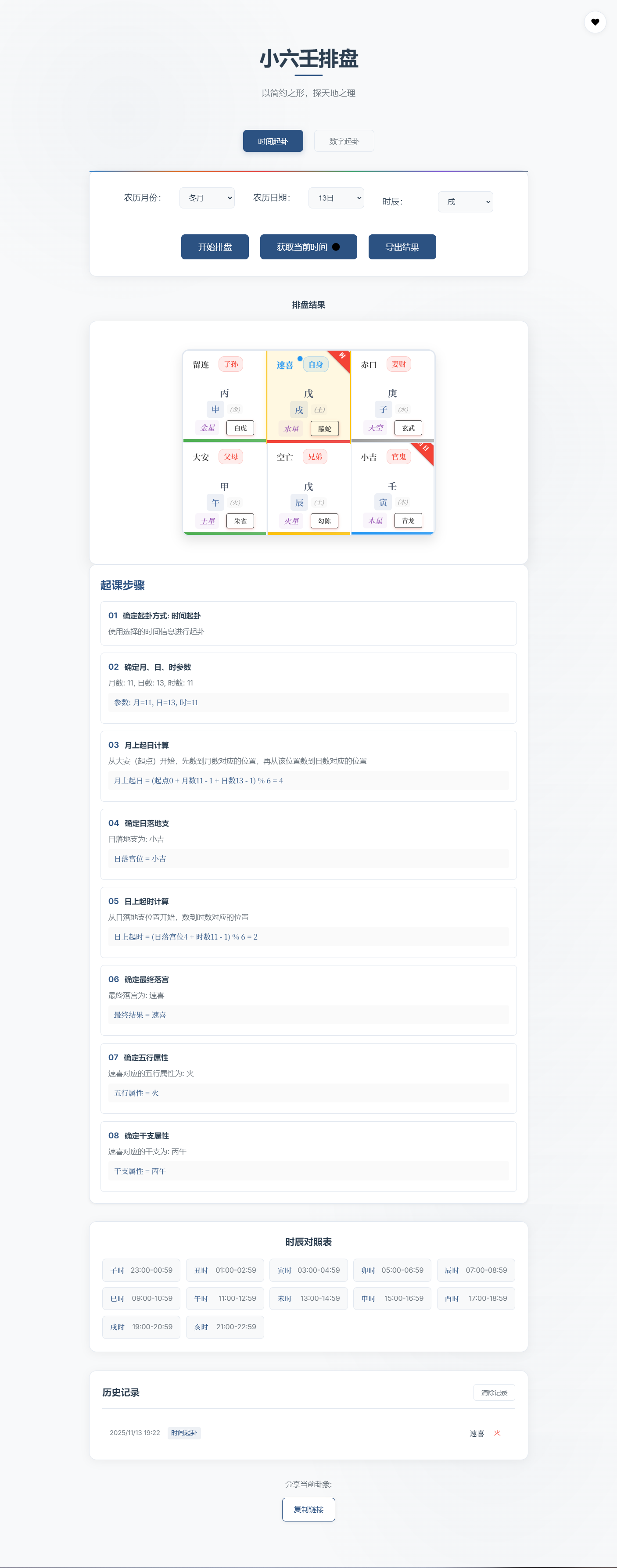 A3198小六壬排盘工具源码 自适应双端-柠檬源码网